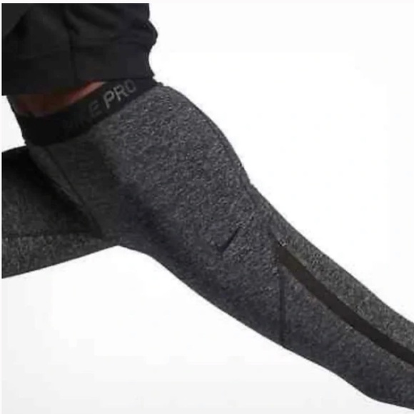 Nike Pro Hypercool Grey and Black Space dyed Neutral mesh tights leggings - Picture 2 of 13